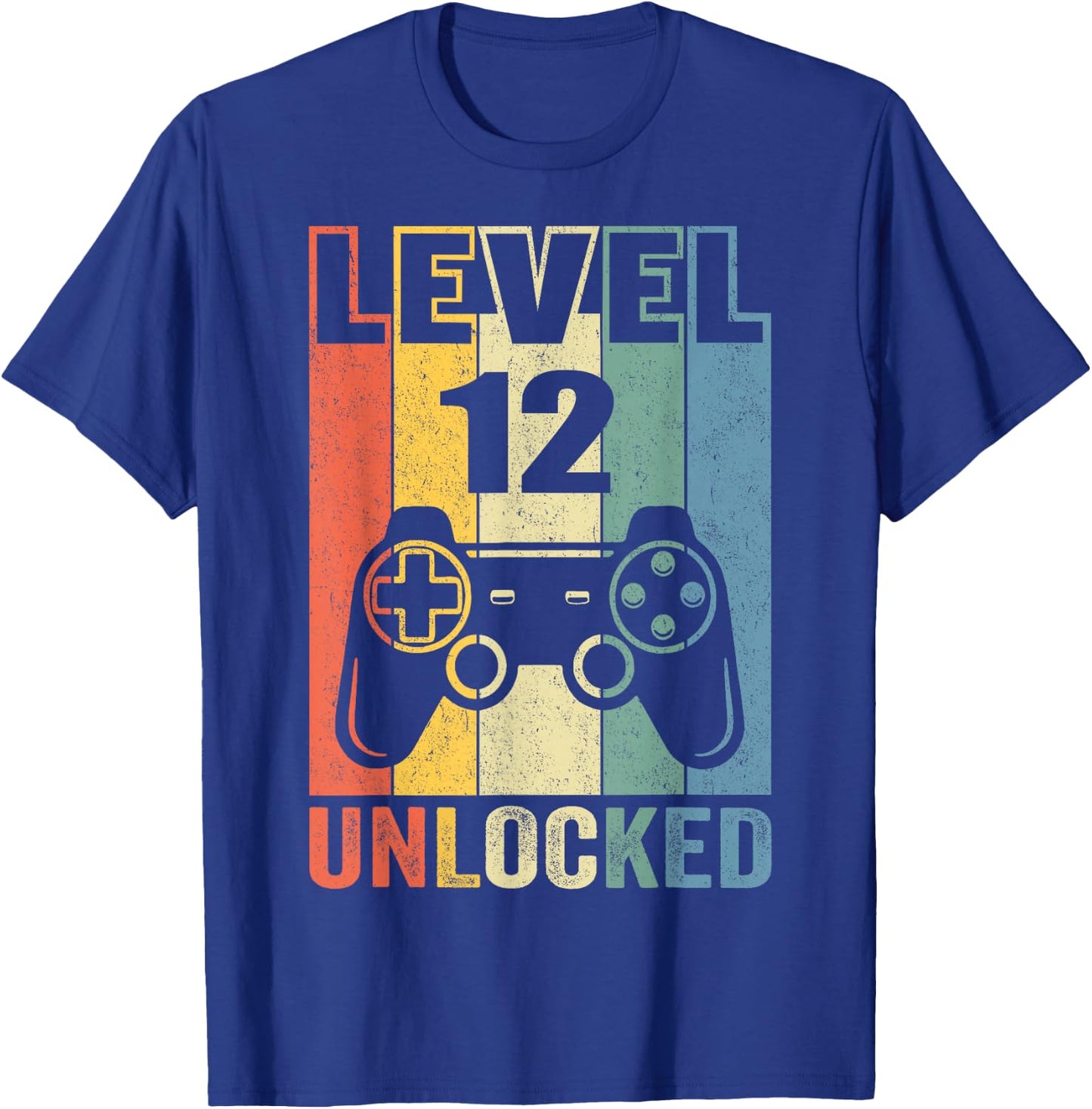 Level 12 Unlocked Shirt Funny Video Gamer 12th Birthday Gift T-Shirt - T-Shirt | Royal