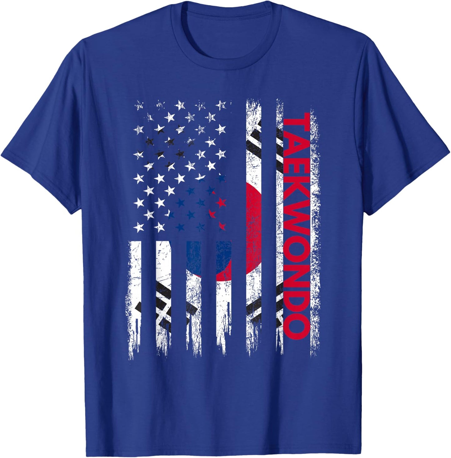 Taekwondo Karate Martial Arts Training Korean Flag T-Shirt - T-Shirt | Royal