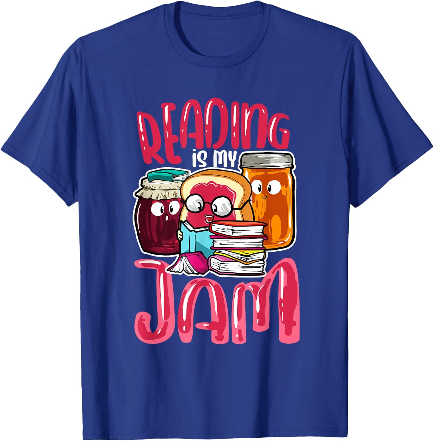 Kids Teacher I Love to Read Books Reading Is My Jam T-Shirt - T-Shirt | Royal