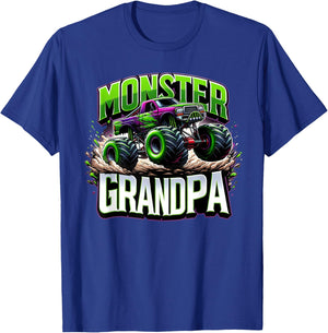 Monster Truck Race Racer Driver Grandpa Father's Day T-Shirt - T-Shirt | Royal