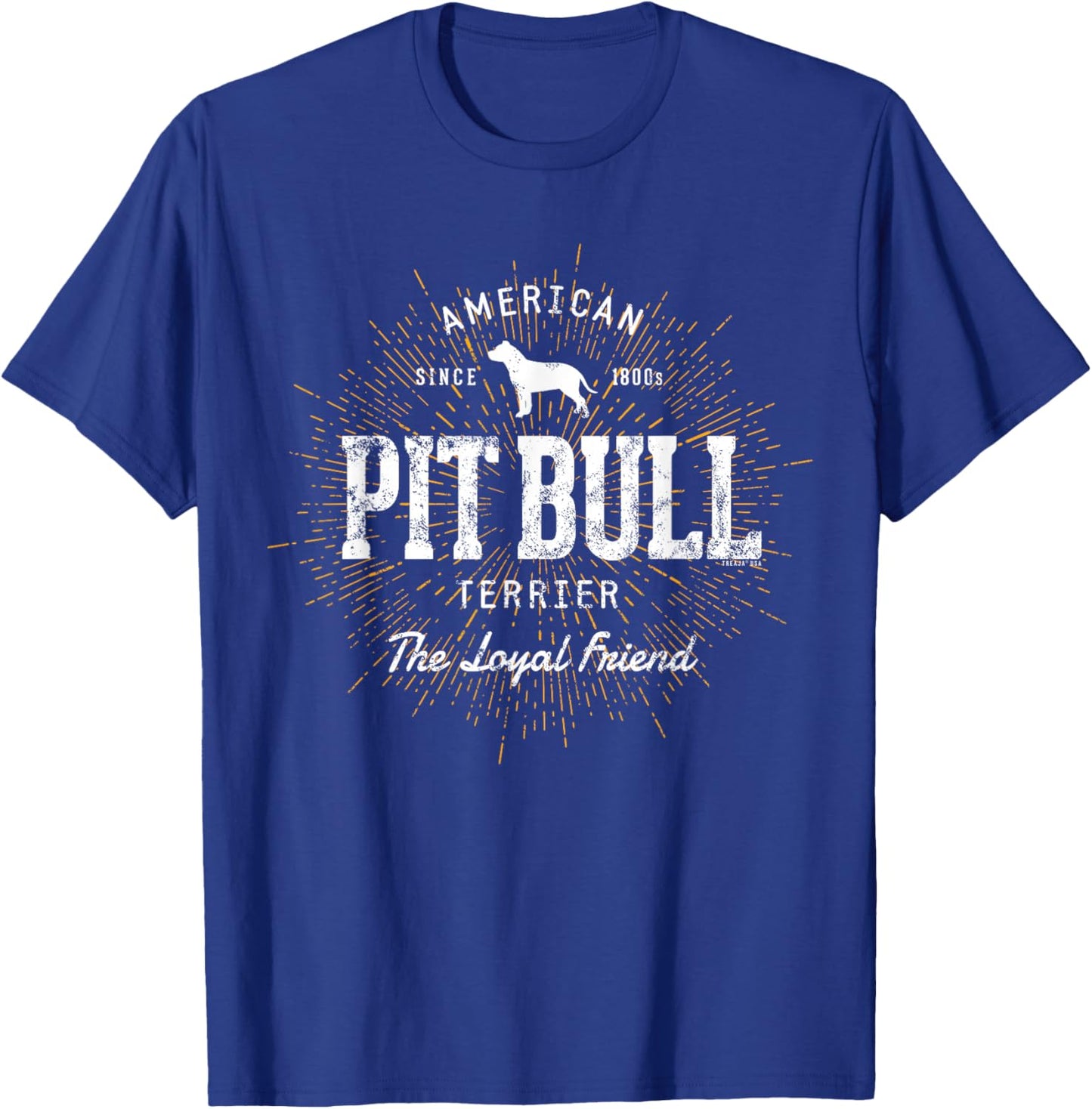 Vintage Pit Bull for Dog Lovers American Pit Bull Terrier T-Shirt - T-Shirt | Royal
