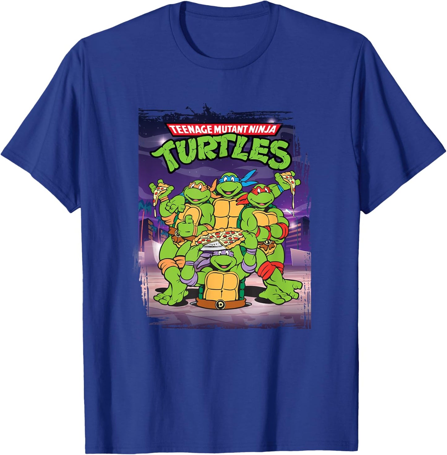 Mademark Black Classic Fit Short Sleeve Teenage Mutant Ninja Turtles Retro T-Shirt - T-Shirt | Royal