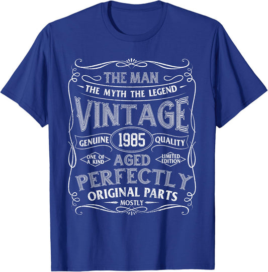 Man Myth Legend Vintage 1985 Year Of Birth Birthday T-Shirt - T-Shirt | Royal