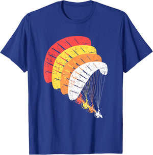 Vintage Powered Paragliding Shirt Paramotor Gift Paraglider T-Shirt - T-Shirt | Royal