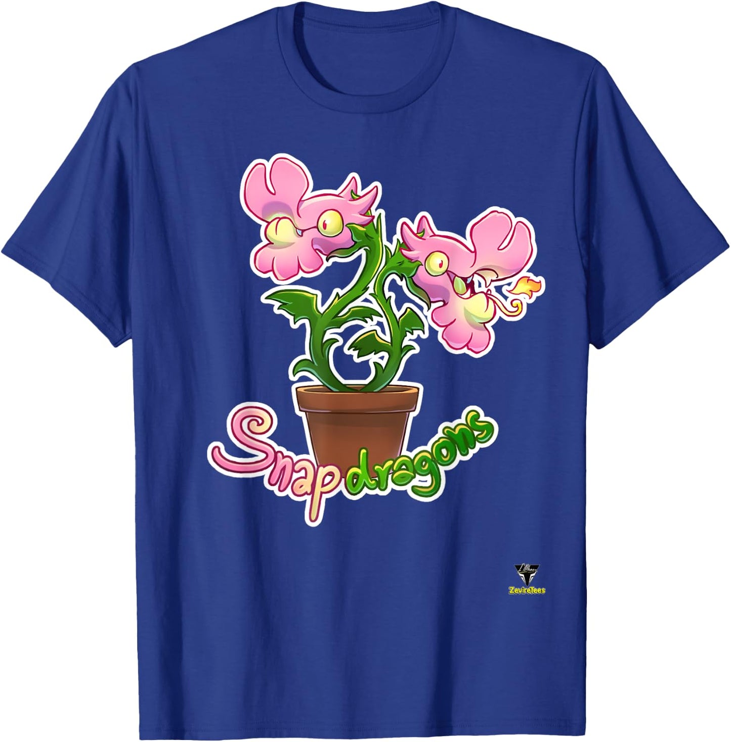 Snapdragons - Dragon Flowers T-Shirt - T-Shirt | Royal