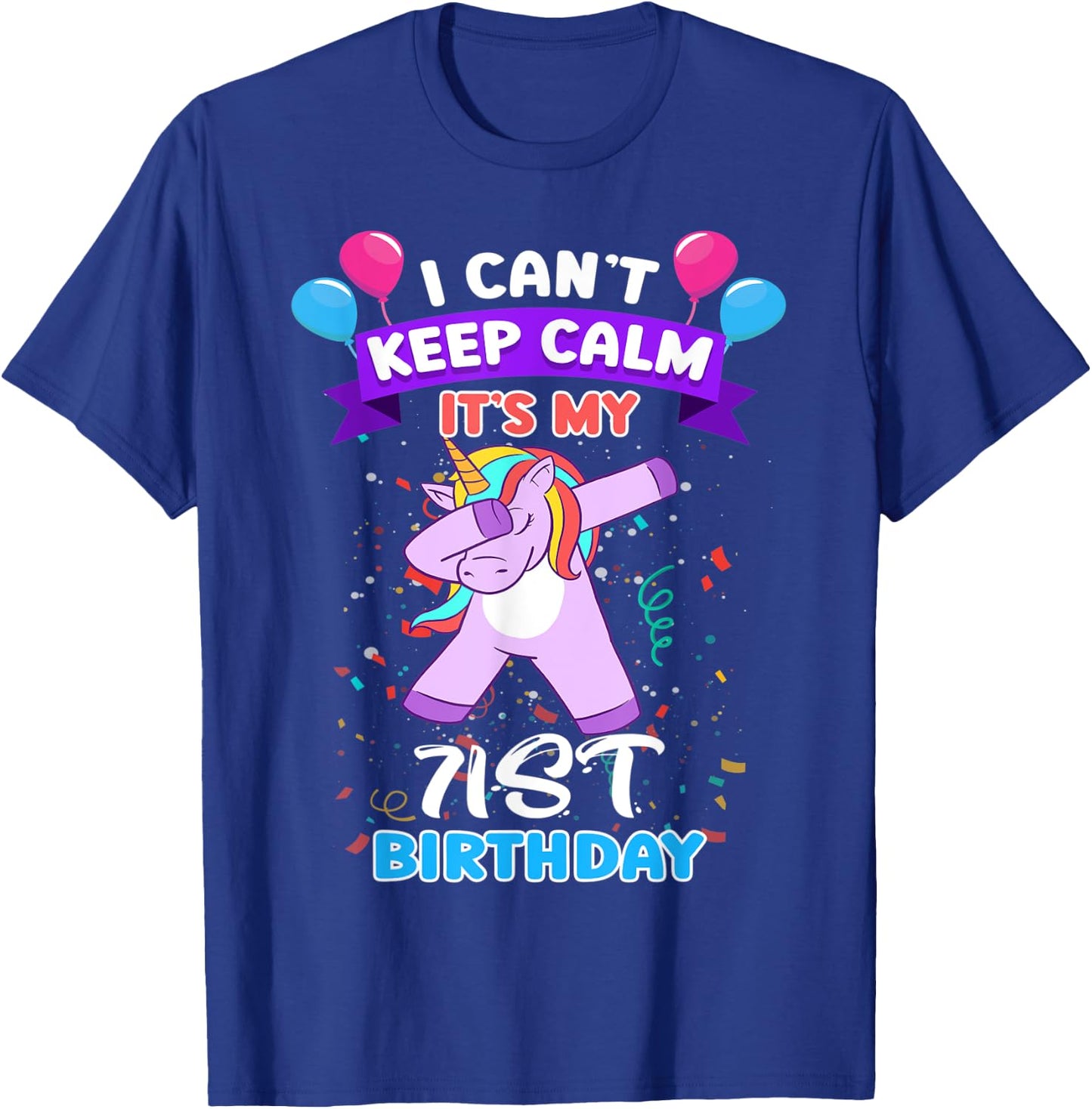 71th Birthday Unicorn Shirt For 71 Years Old Women At Age 71 T-Shirt - T-Shirt | Royal
