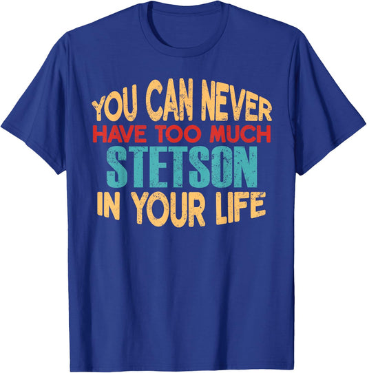 Funny Stetson Personalized First Name Joke Item T-Shirt - T-Shirt | Royal