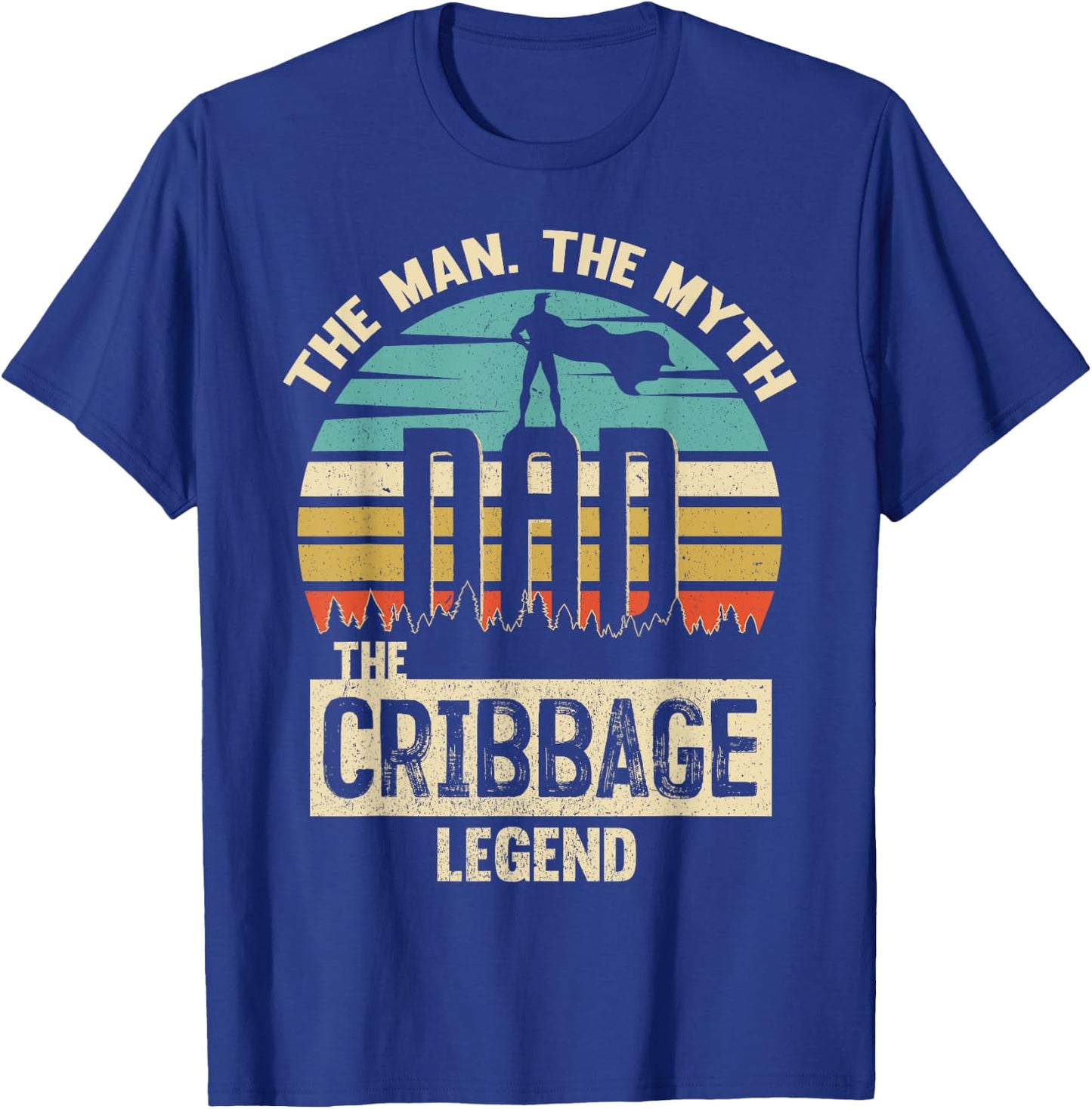 Man Myth Legend Dad Cribbage T-Shirt - T-Shirt | Royal