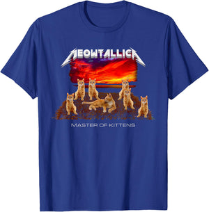 Meowtallica Master Of Kittens T Shirt Funny Gift T-Shirt - T-Shirt | Royal