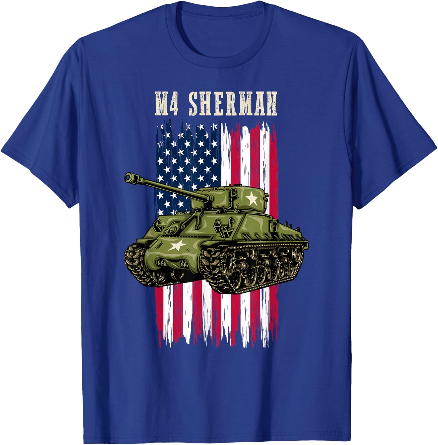 Best WW2 Tank M4 Sherman a WWII Army Tank for Military Boys T-Shirt - T-Shirt | Royal