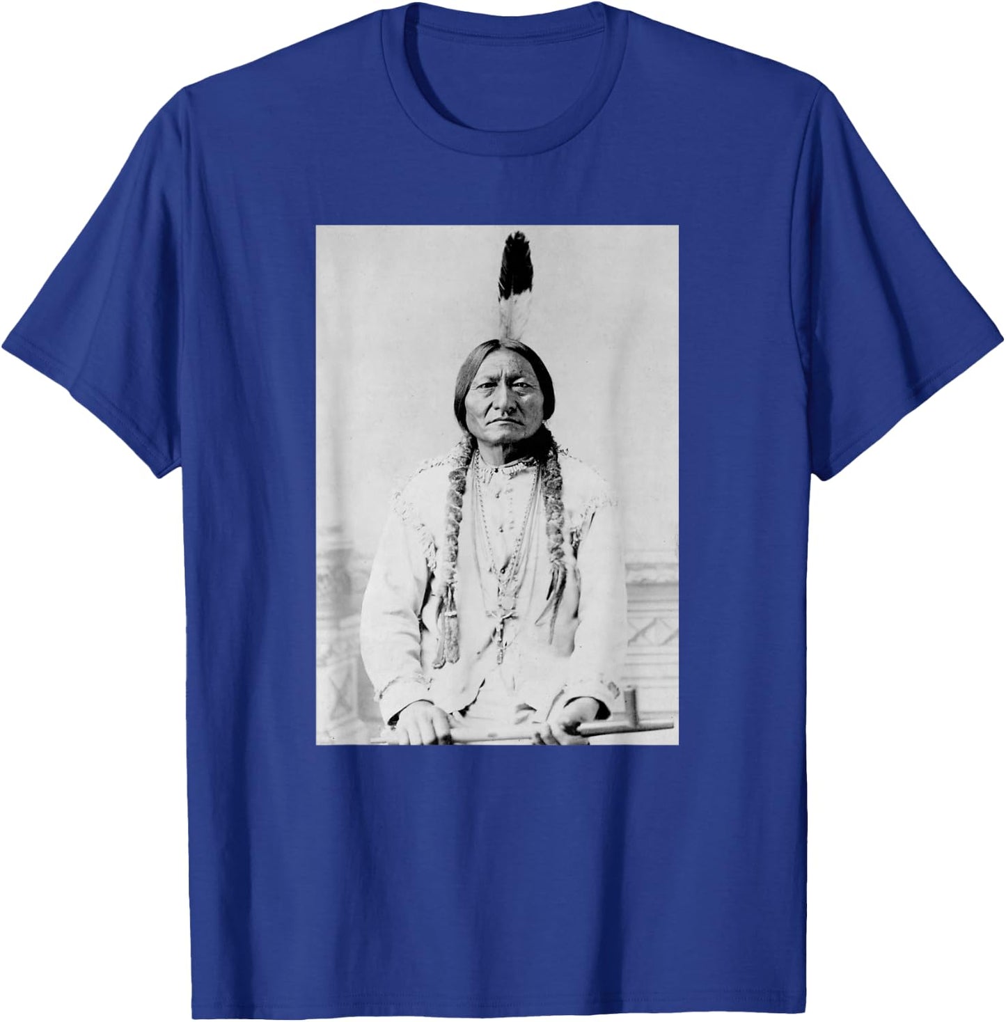 Sitting Bull Native American Chief Photo Lakota Sioux T-Shirt - T-Shirt | Royal