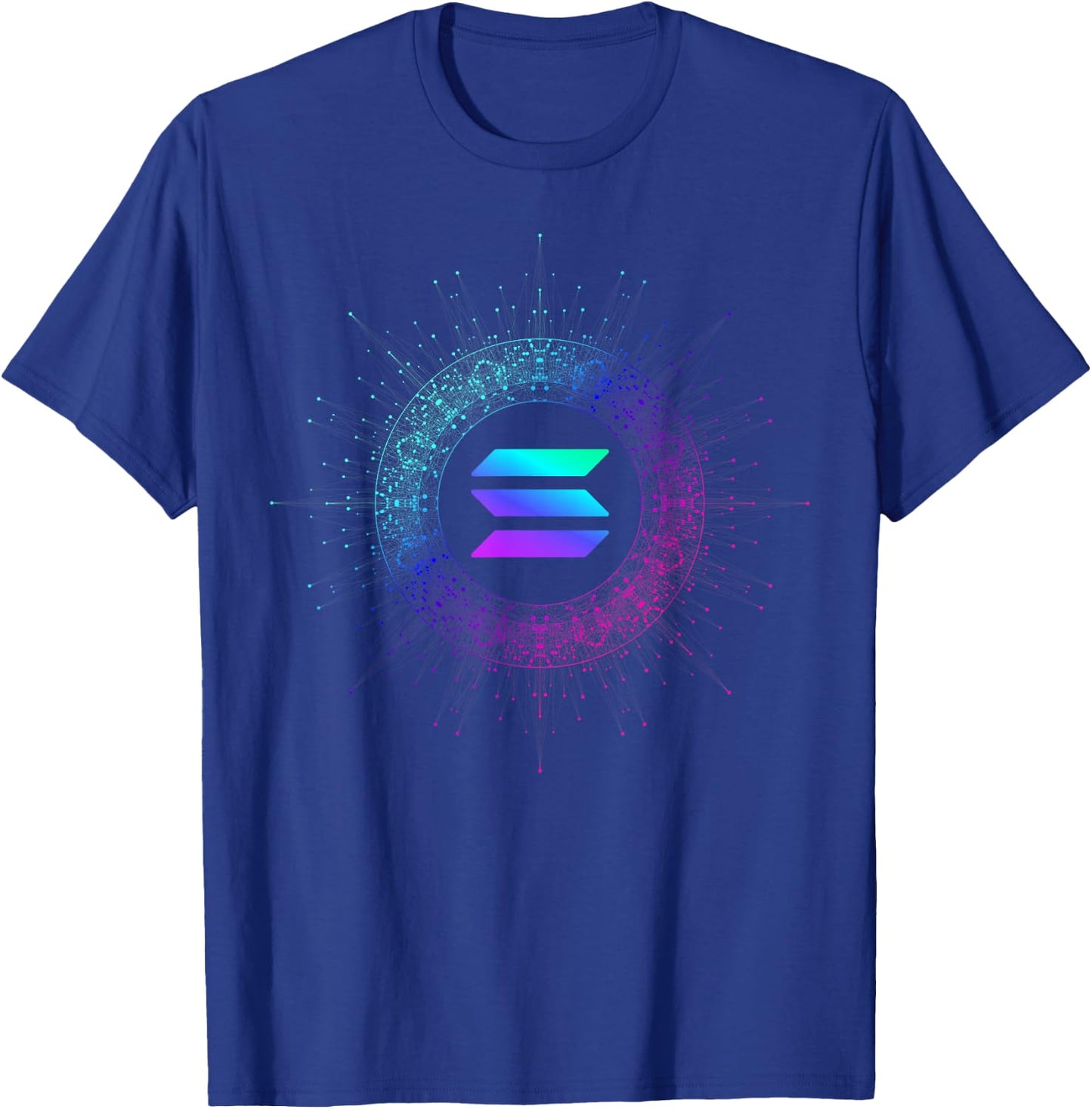 Abstract Solana SOL Logo Blockchain Coin | Colorful Solana T-Shirt - T-Shirt | Royal