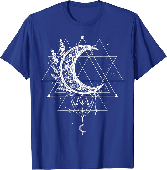 Celestial Occult Witchcraft Moon With Lavender Gothic Witch T-Shirt - T-Shirt | Royal