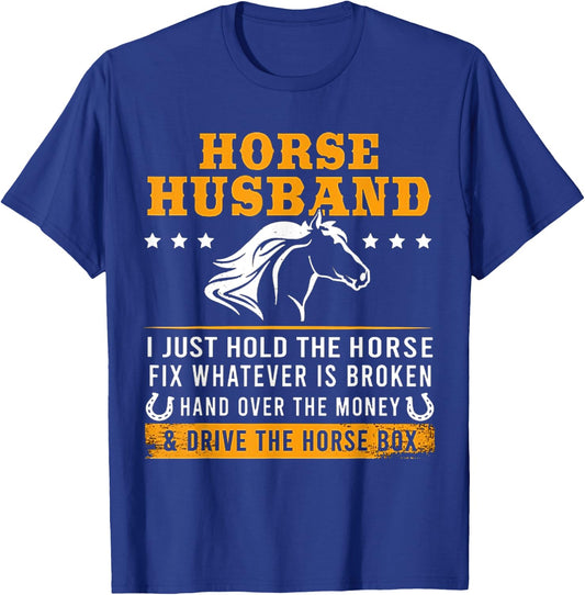 Horse Husband Drive The Horse Box T-Shirt - T-Shirt | Royal