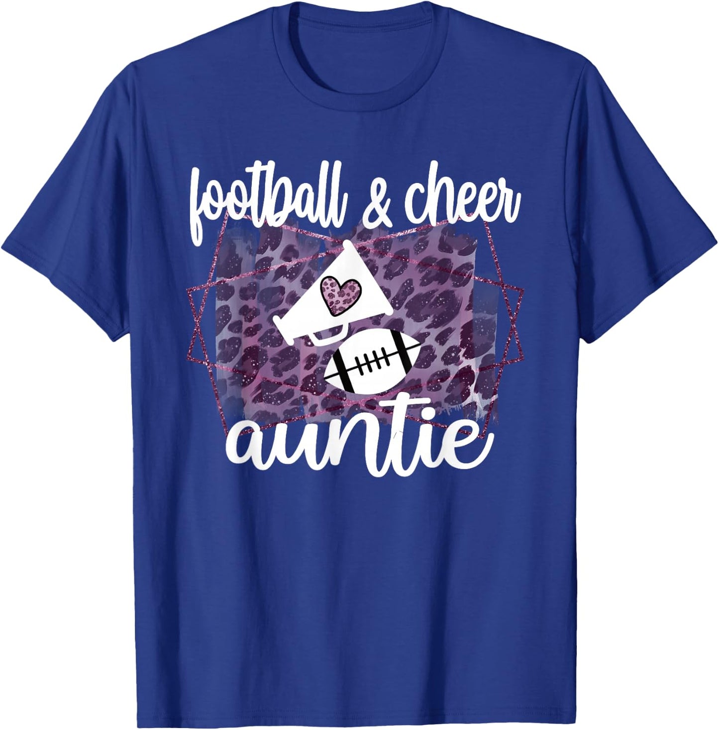 Proud Football & Cheerleading Cheer Aunt T-Shirt - T-Shirt | Royal