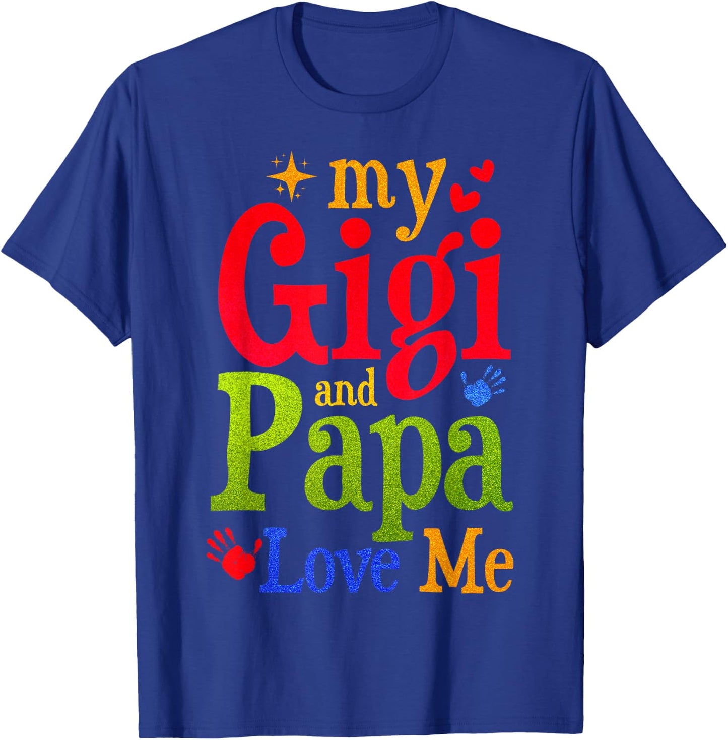 Cute My Gigi Loves Me Gigi And Papa My Gigi And Papa Love Me T-Shirt - T-Shirt | Royal