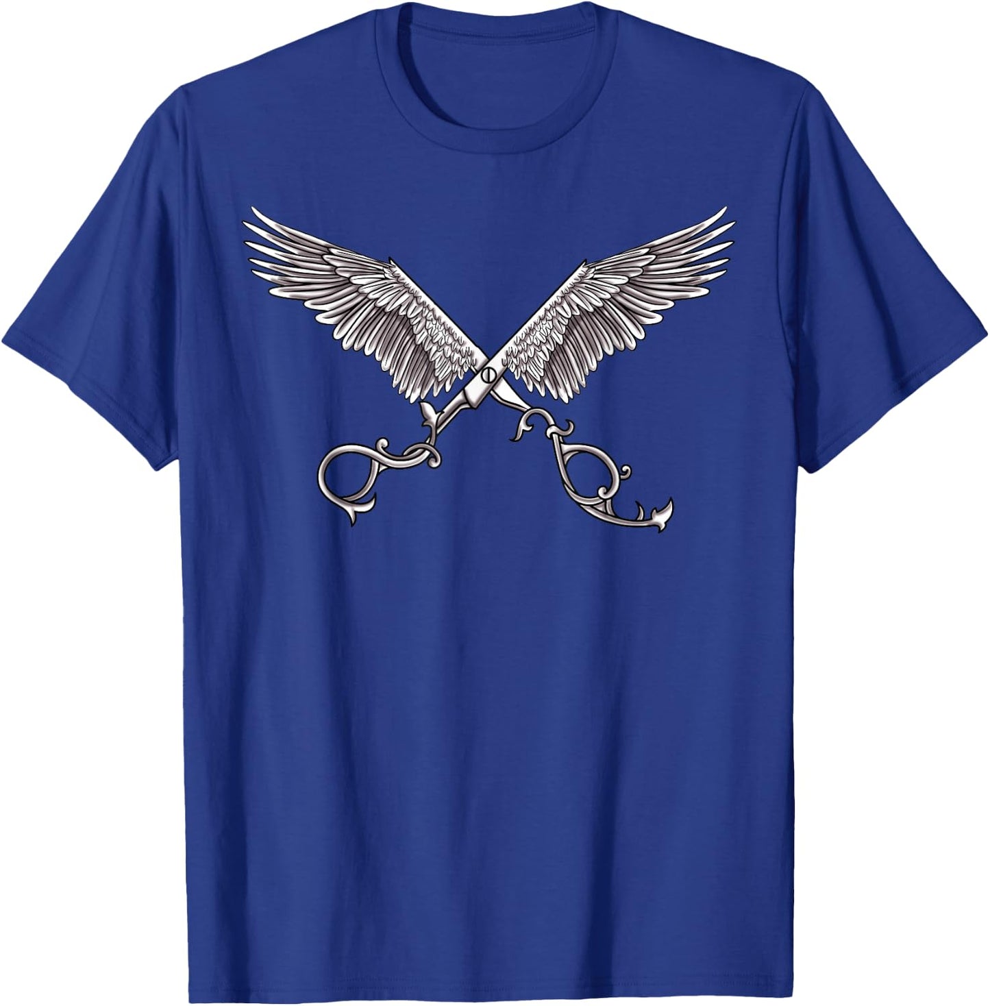 Hairdressing Scissors with Wings Tattoo Art Hairdresser T-Shirt - T-Shirt | Royal