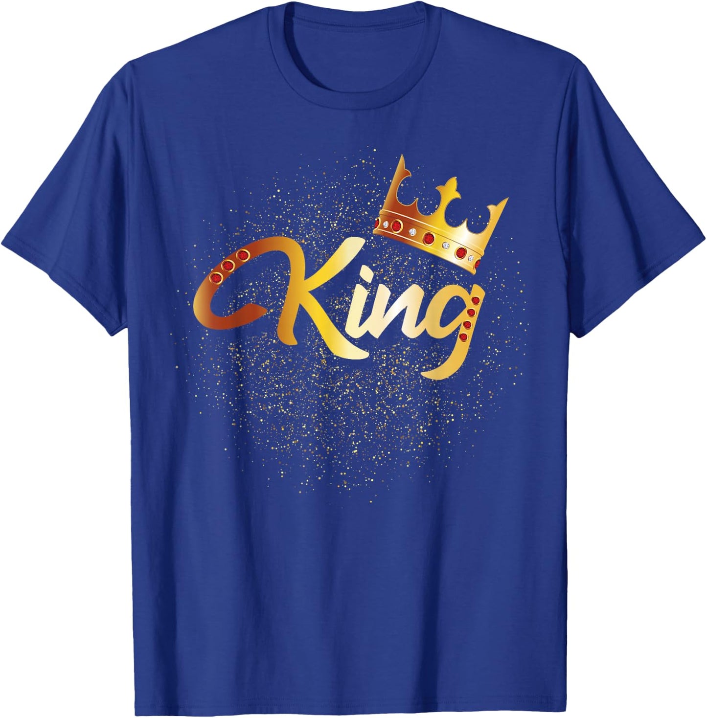 King Shirt Men Boys Matching Couples Him & Her T-Shirt - T-Shirt | Royal