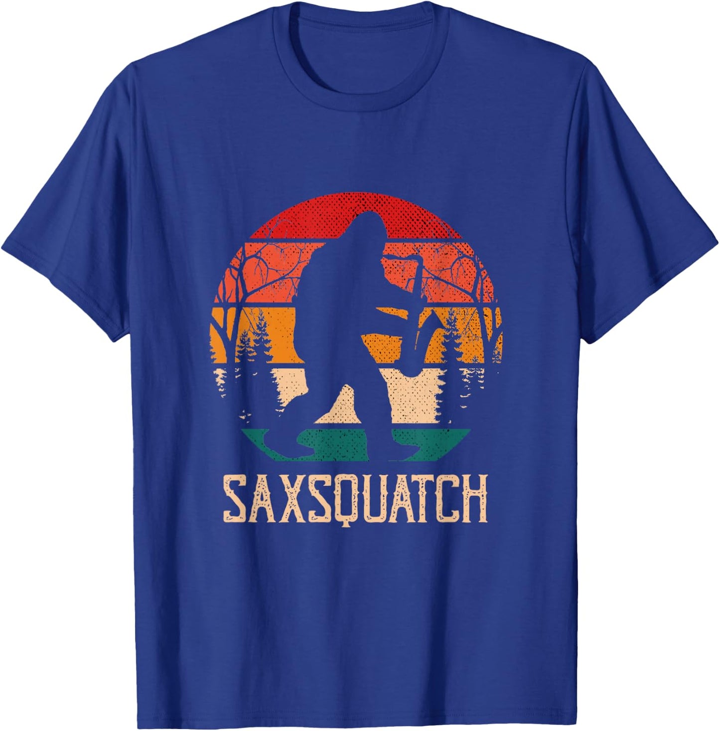 Saxsquatch Musical, Instrument, Music Saxophone T-Shirt - T-Shirt | Royal