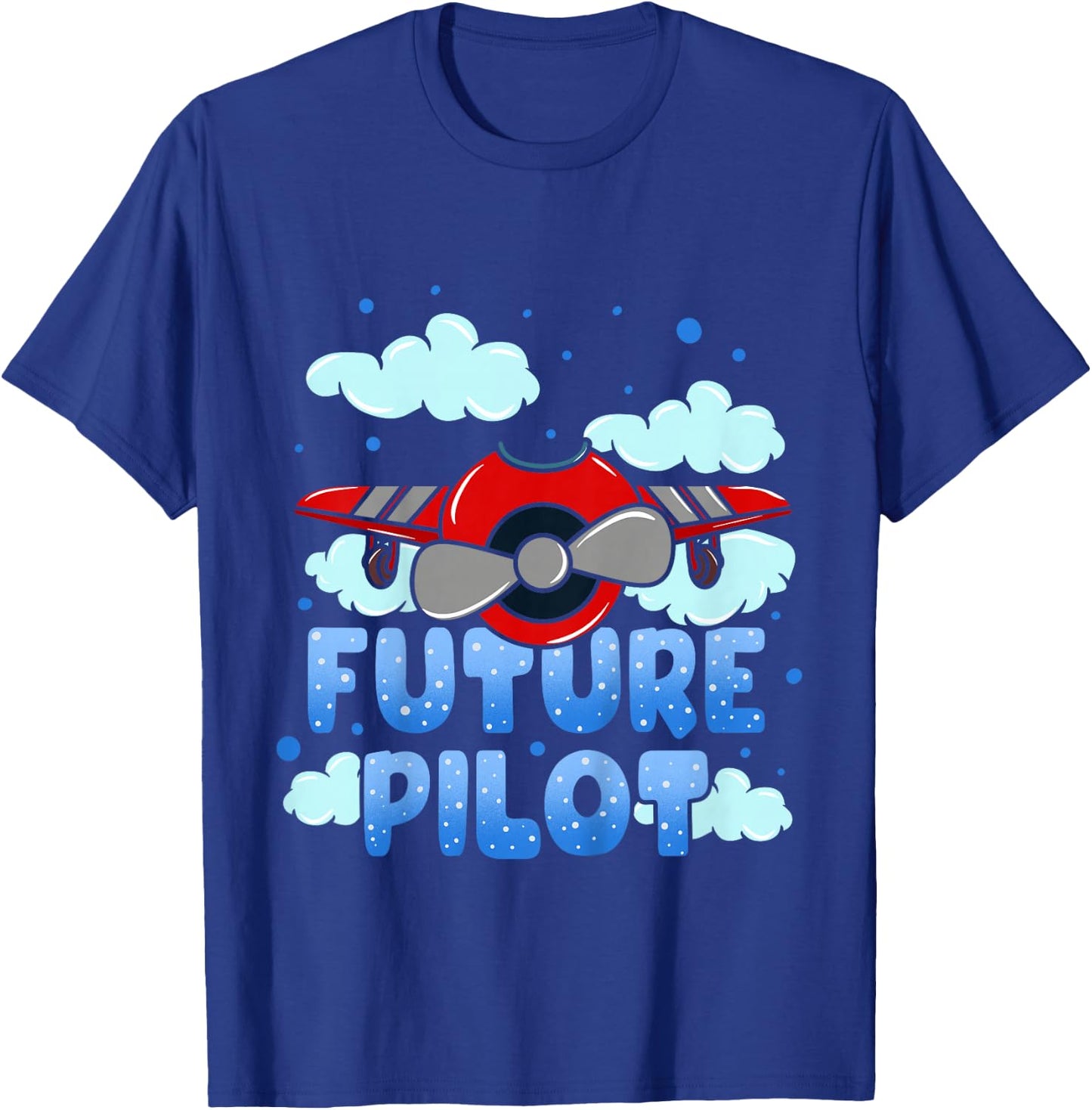 Future Pilot Airplane Toddler Boy Girl T-Shirt - T-Shirt | Royal
