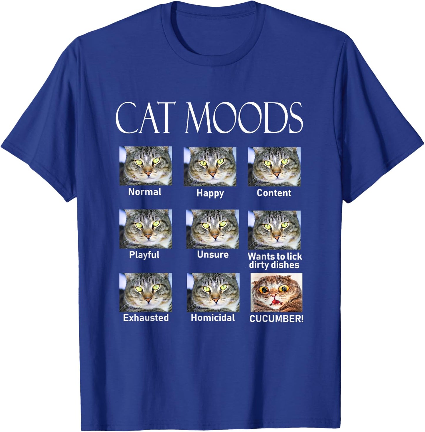 Cat Moods T-Shirt - T-Shirt | Royal