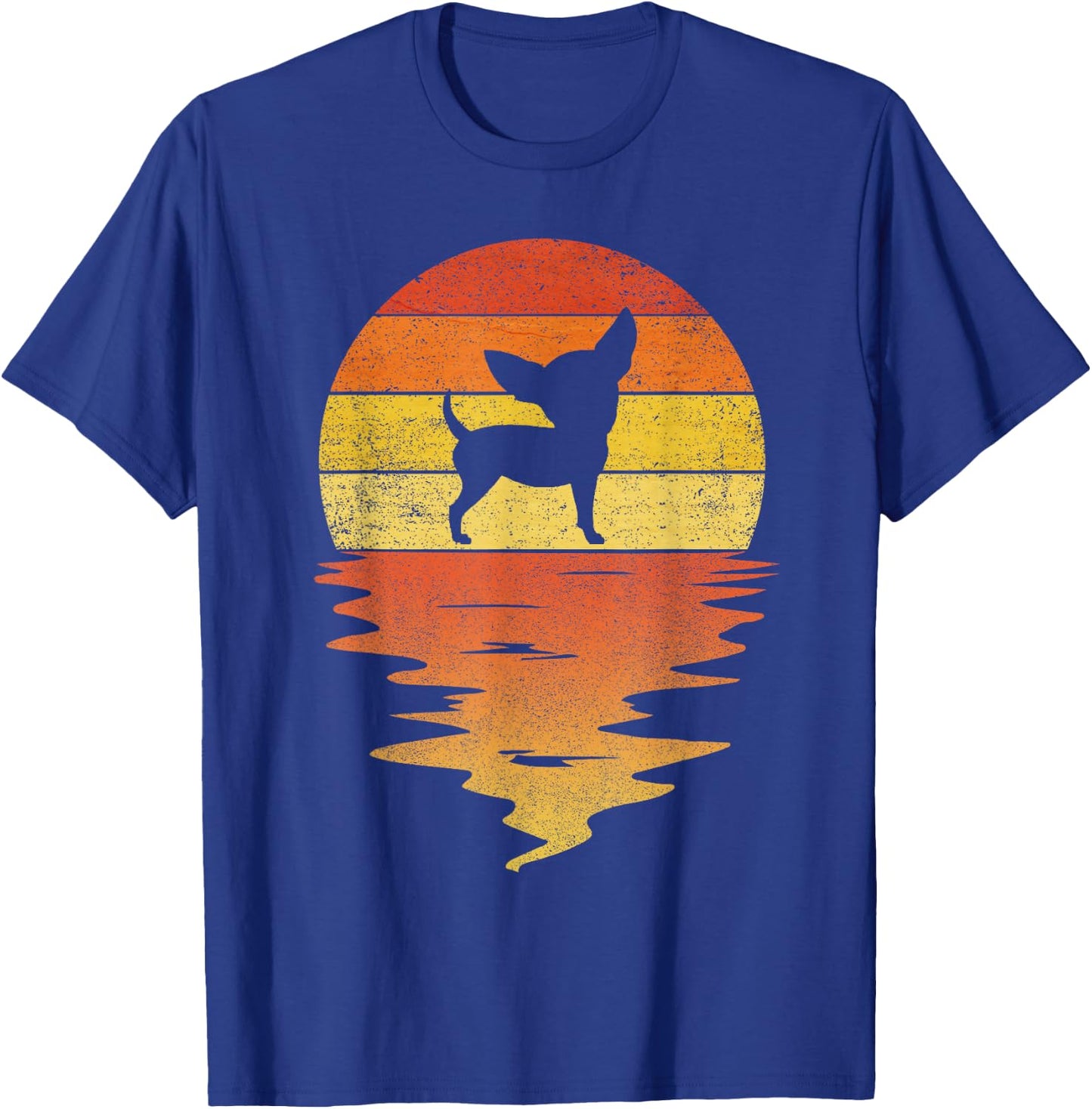 Chihuahua shirt 70s vintage retro sunset Chihuahua T-Shirt - T-Shirt | Royal
