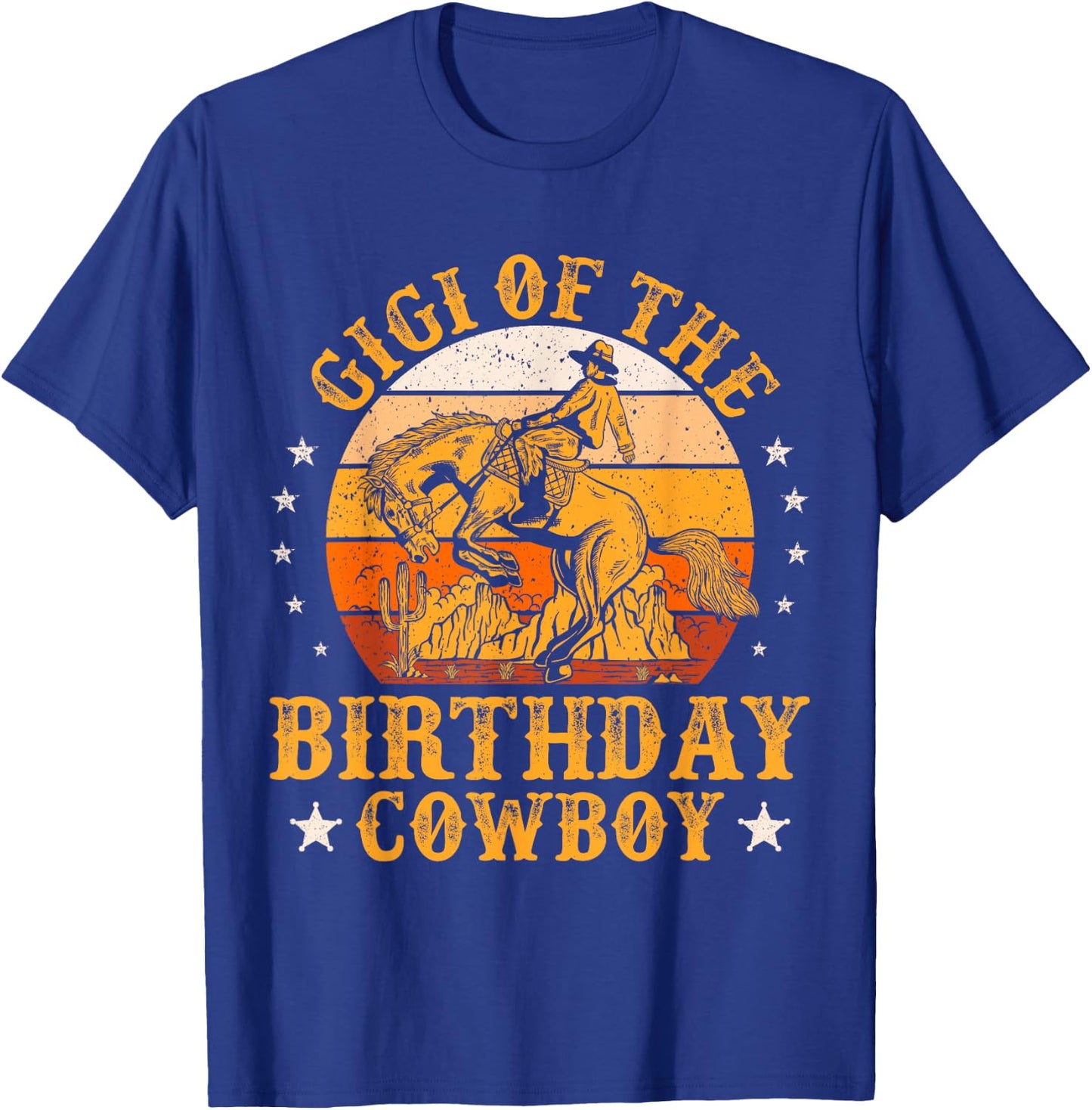 Gigi of The Birthday Cowboy 1st Rodeo Bday Party Matching T-Shirt - T-Shirt | Royal