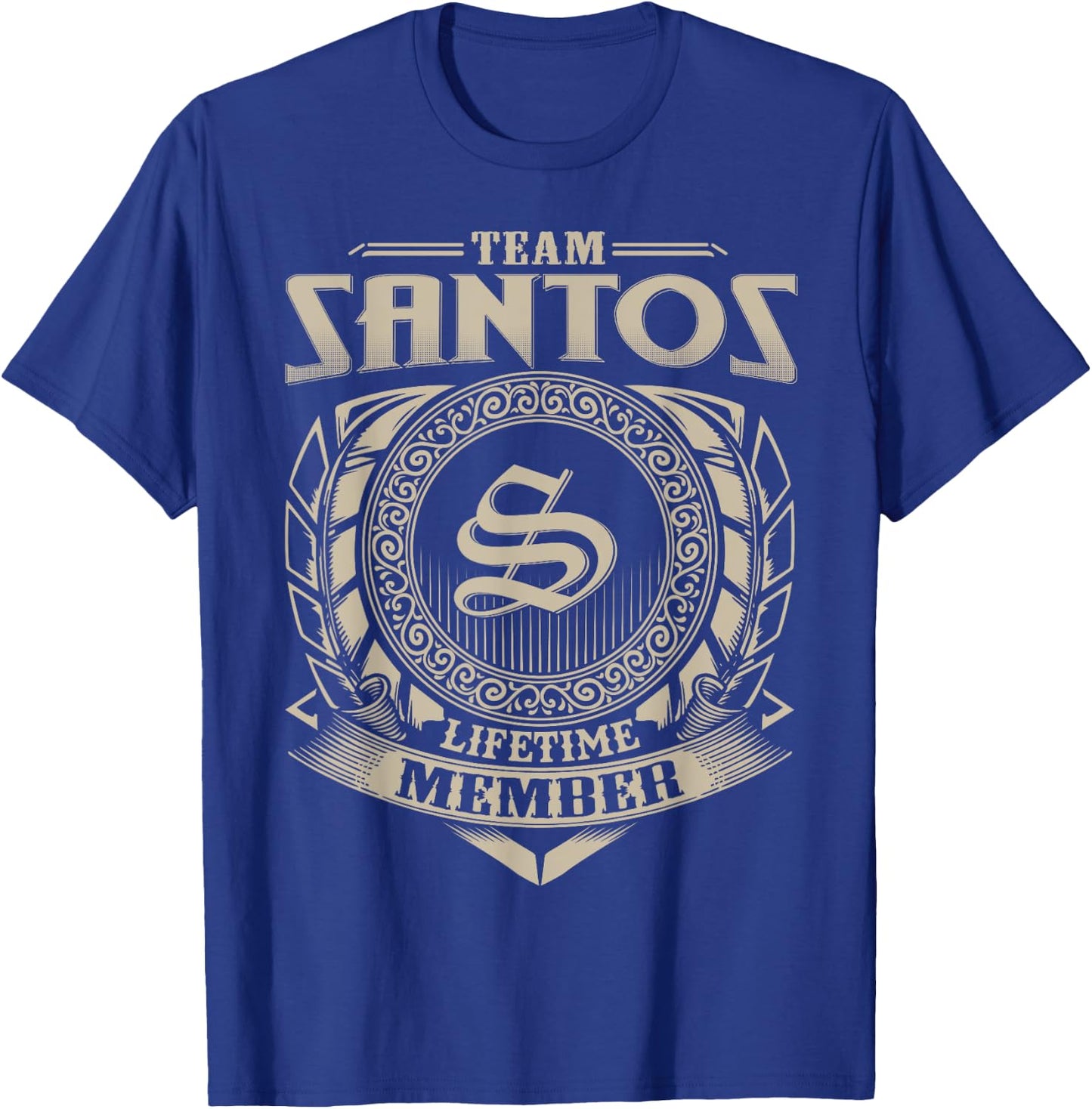 Team SANTOS Lifetime Member Vintage SANTOS Family T-Shirt - T-Shirt | Royal