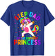 Step Dad of the Birthday Princess Girl Dabbing Unicorn T-Shirt - T-Shirt | Royal
