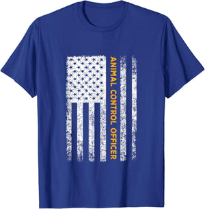 Animal Controller Flag Wild Animal Rescue Patrol Control T-Shirt - T-Shirt | Royal