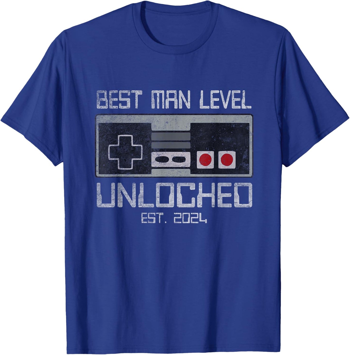Best Man Bachelor Party For Gamer Husband Wedding T-Shirt - T-Shirt | Royal
