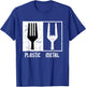 Heavy Metal Plastic Fork Plastic Fork Funny Rock Music T-Shirt - T-Shirt | Royal