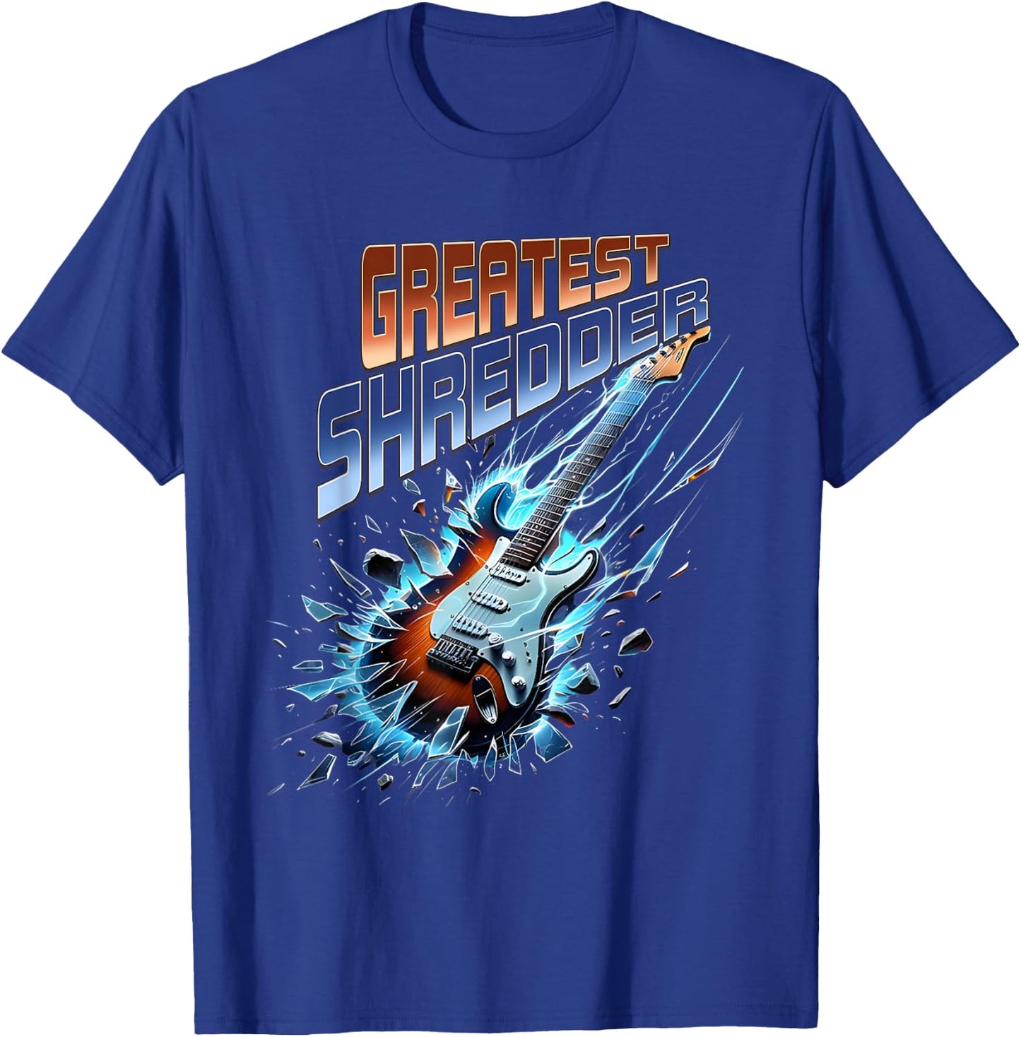 Greatest Shredder Guitar Funny Colorful Guitar Lovers T-Shirt - T-Shirt | Royal