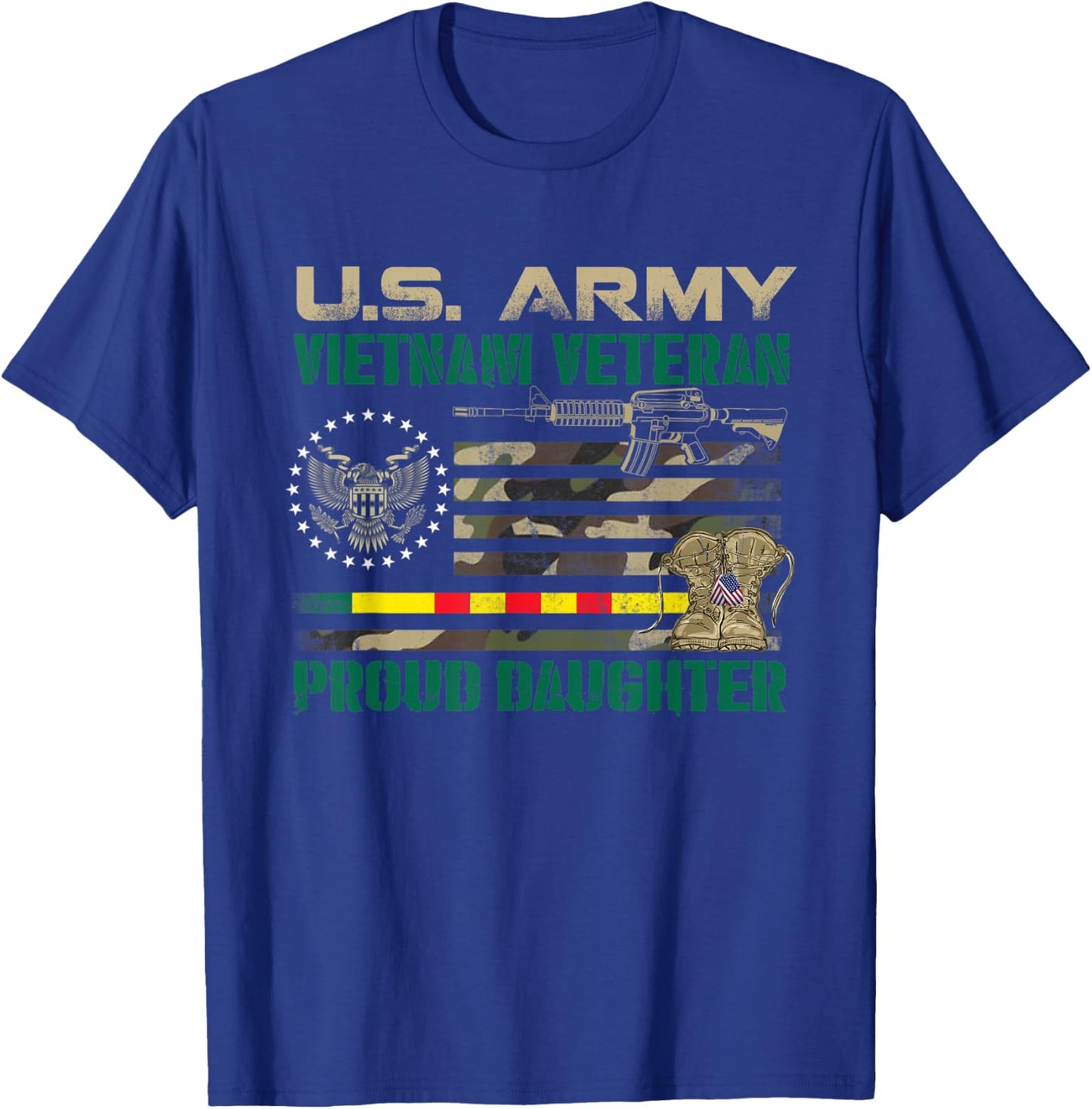 Proud Daughter Of A US Army Vietnam Veteran, Veterans Day T-Shirt - T-Shirt | Royal