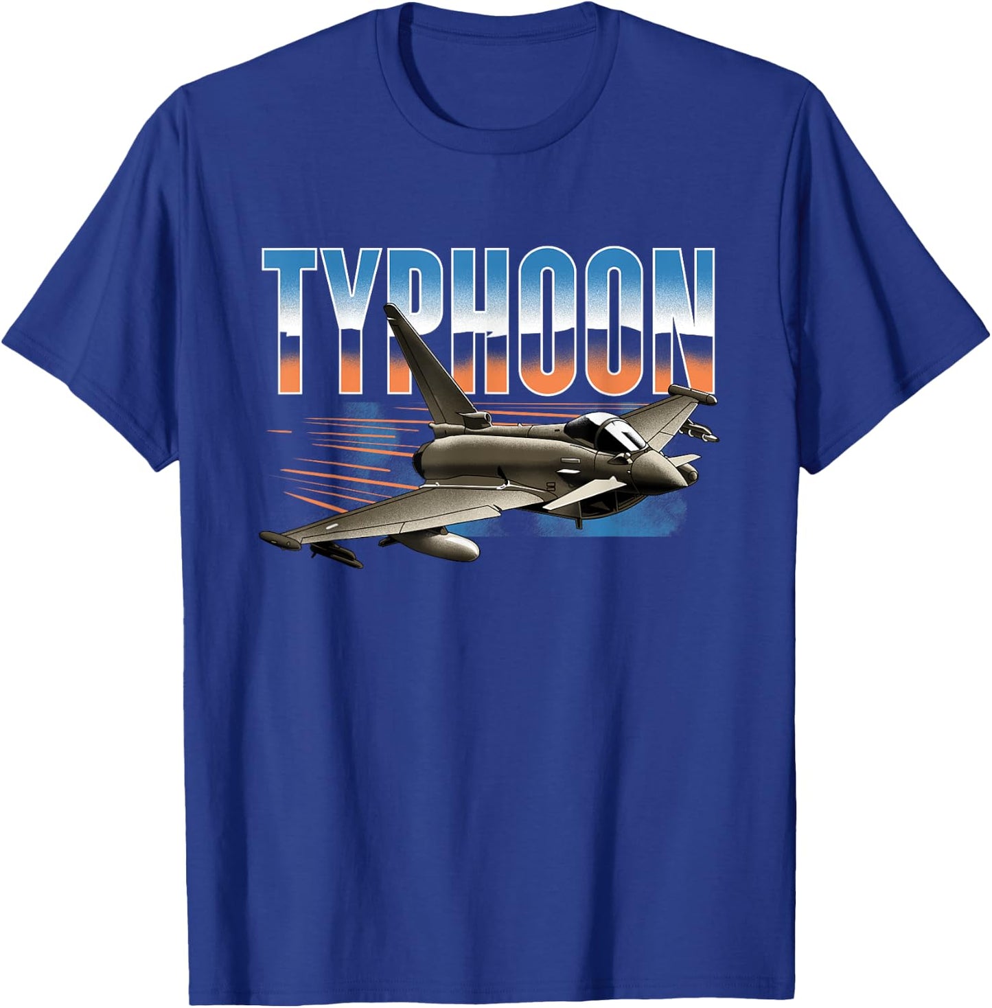 Military Warbird Airplane Typhoon T-Shirt - T-Shirt | Royal