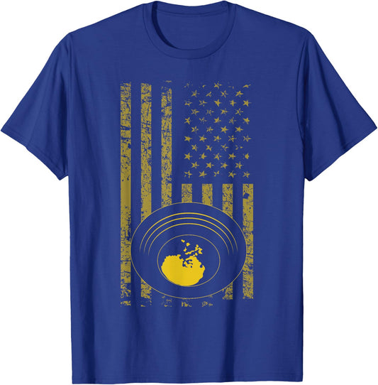 Gold Pan USA Flag Gold Mining Clothes - Gold Panning T-Shirt - T-Shirt | Royal
