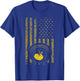 Gold Pan USA Flag Gold Mining Clothes - Gold Panning T-Shirt - T-Shirt | Royal