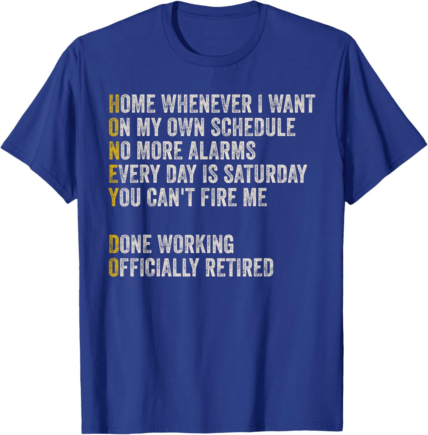 Funny Retirement Gift Dad Husband Retired Shirt T-Shirt - T-Shirt | Royal