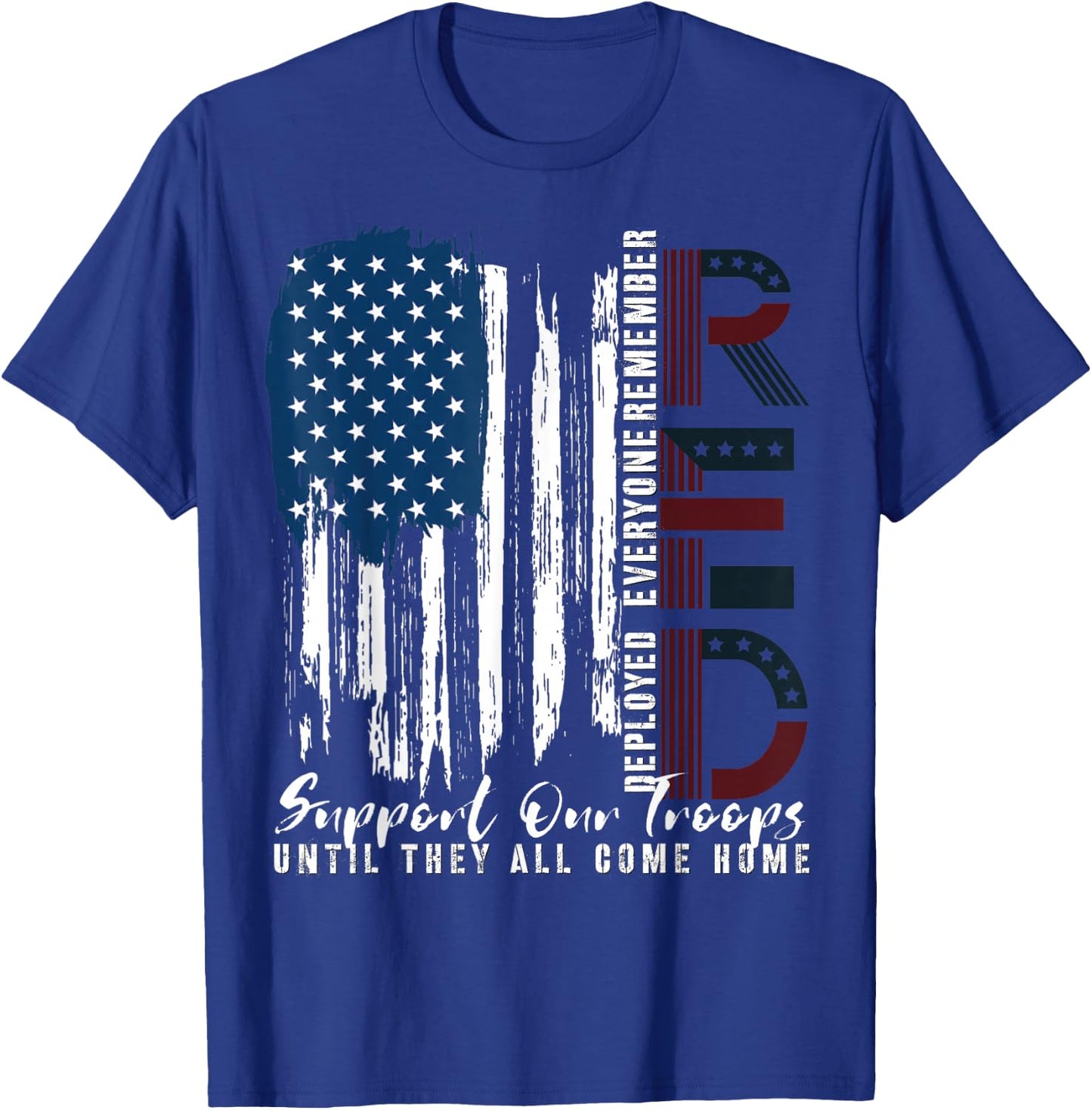 On Friday We Wear Red Friday Military Support troops US Flag T-Shirt - T-Shirt | Royal