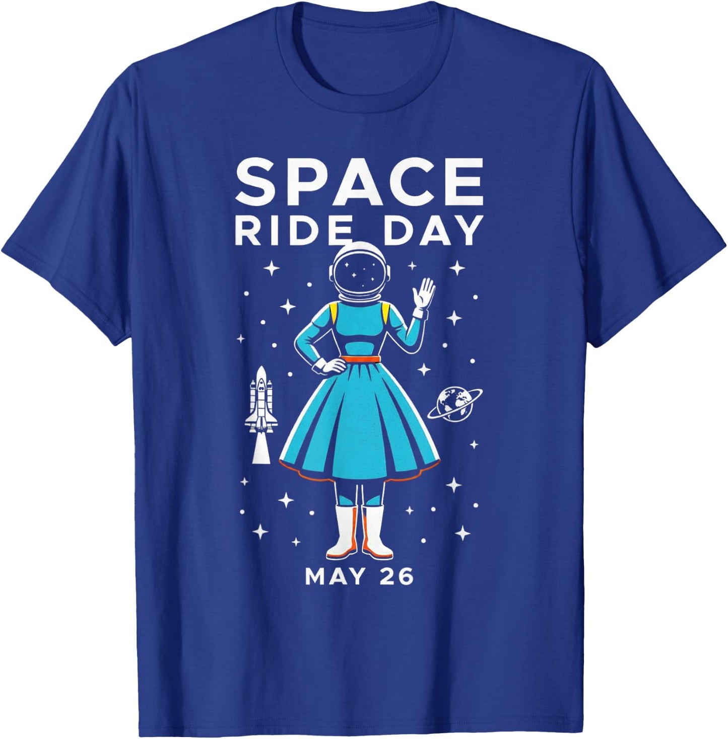 Space Ride Day Sally Astronaut T-Shirt - T-Shirt | Royal