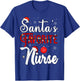 Santa's Favorite Nurse Christmas Pajama Lights Nursing Xmas T-Shirt - T-Shirt | Royal