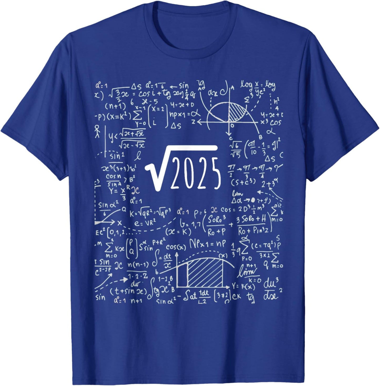 Square Root of 2025 Birthday Gift 45 Years Math T-Shirt - T-Shirt | Royal