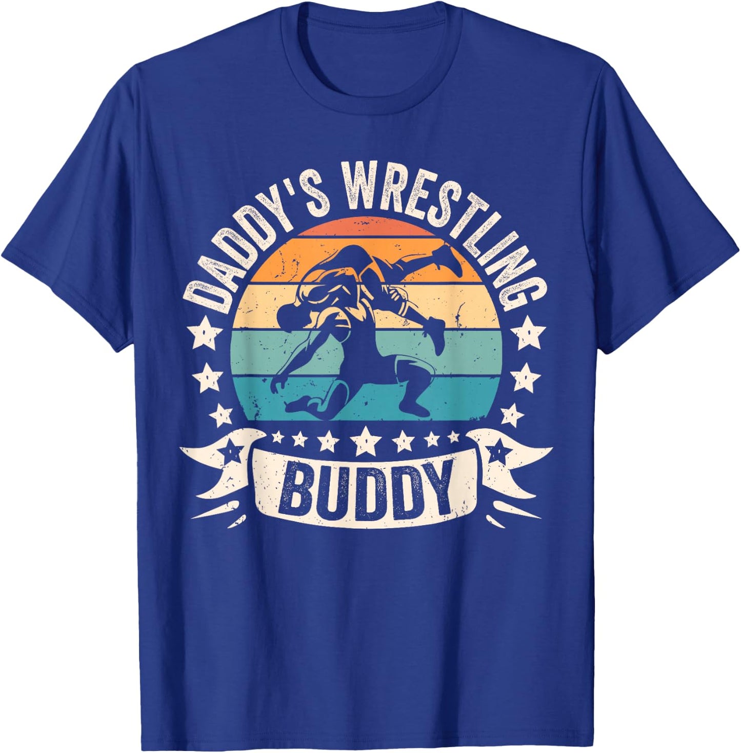 Daddy's Wrestling Buddy Wrestler Dad Kids father's day Boys T-Shirt - T-Shirt | Royal