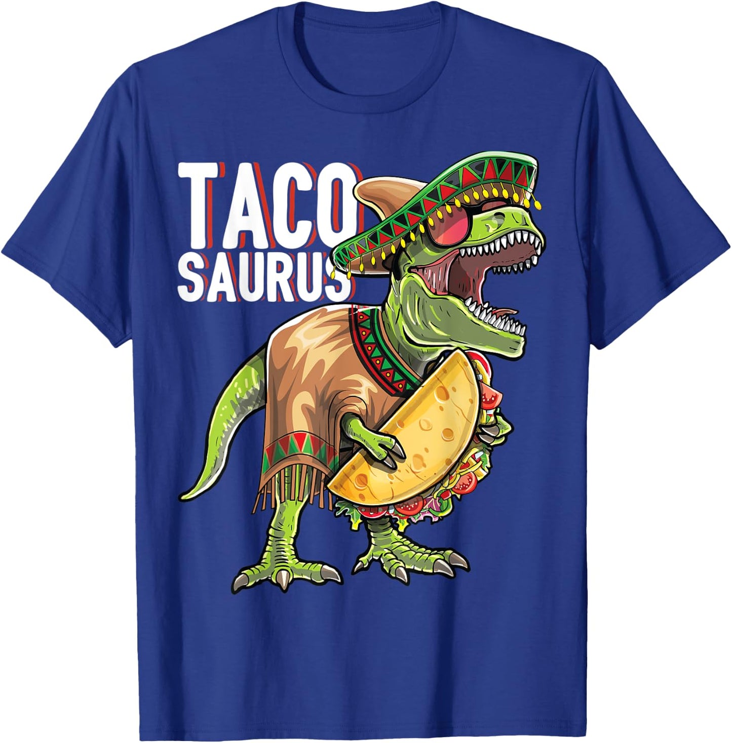 Tacosaurus Cinco De Mayo Dinosaur Taco Party Gift Kids T-Shirt - T-Shirt | Royal