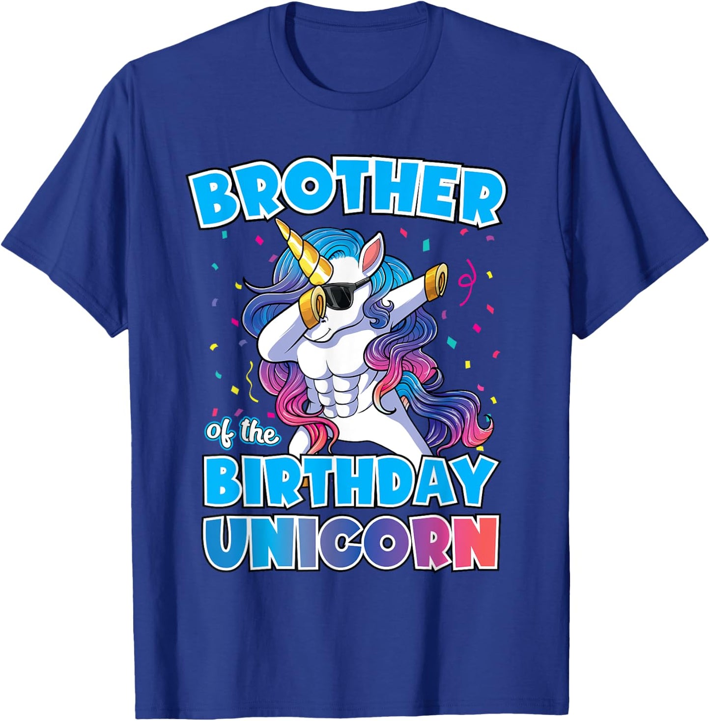 Brother of the Birthday Unicorn Dabbing Unicorn Brother T-Shirt - T-Shirt | Royal