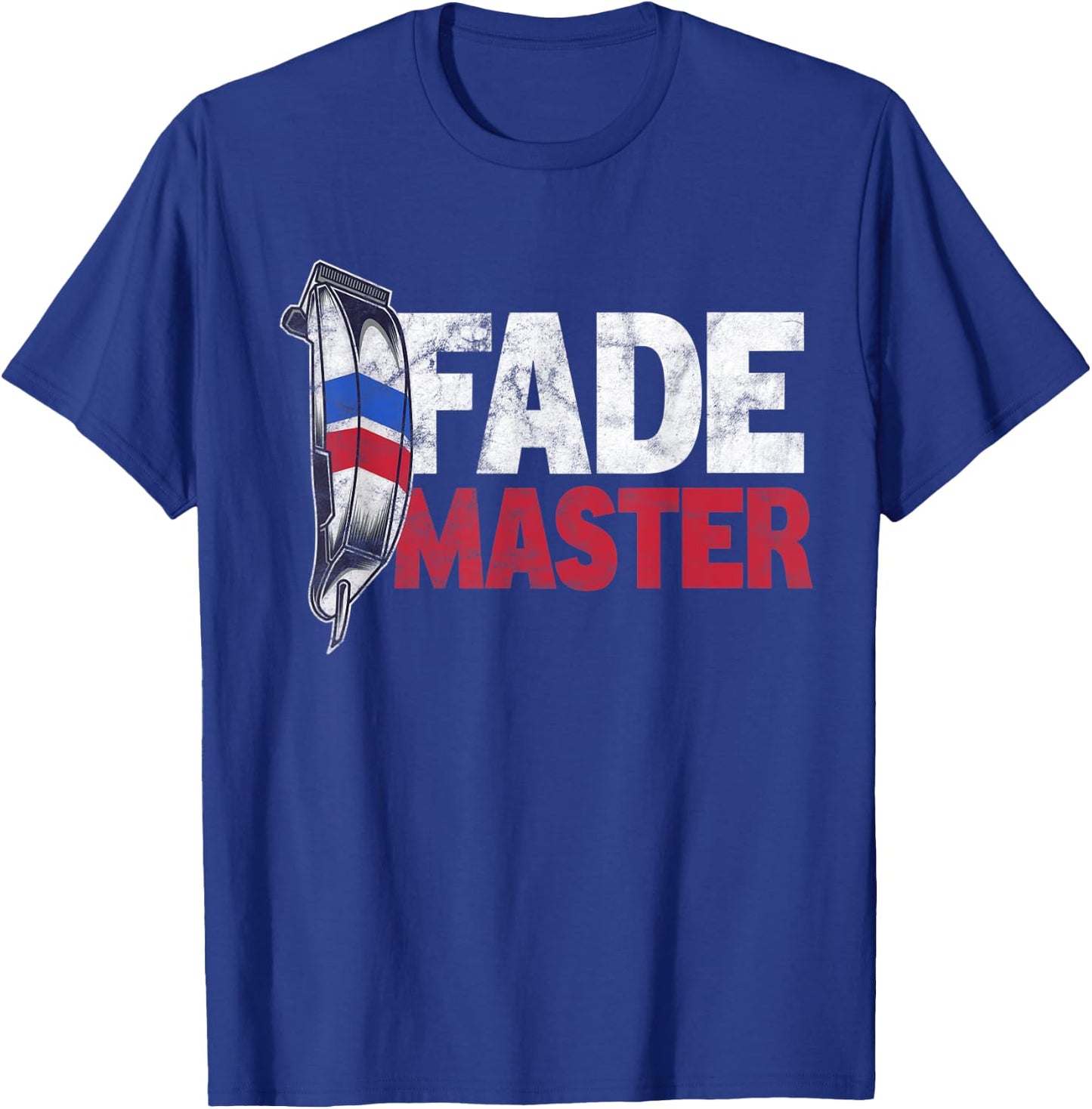 Fade Master Hair Clipper Funny Barber Hairdresser Pun Gift T-Shirt - T-Shirt | Royal
