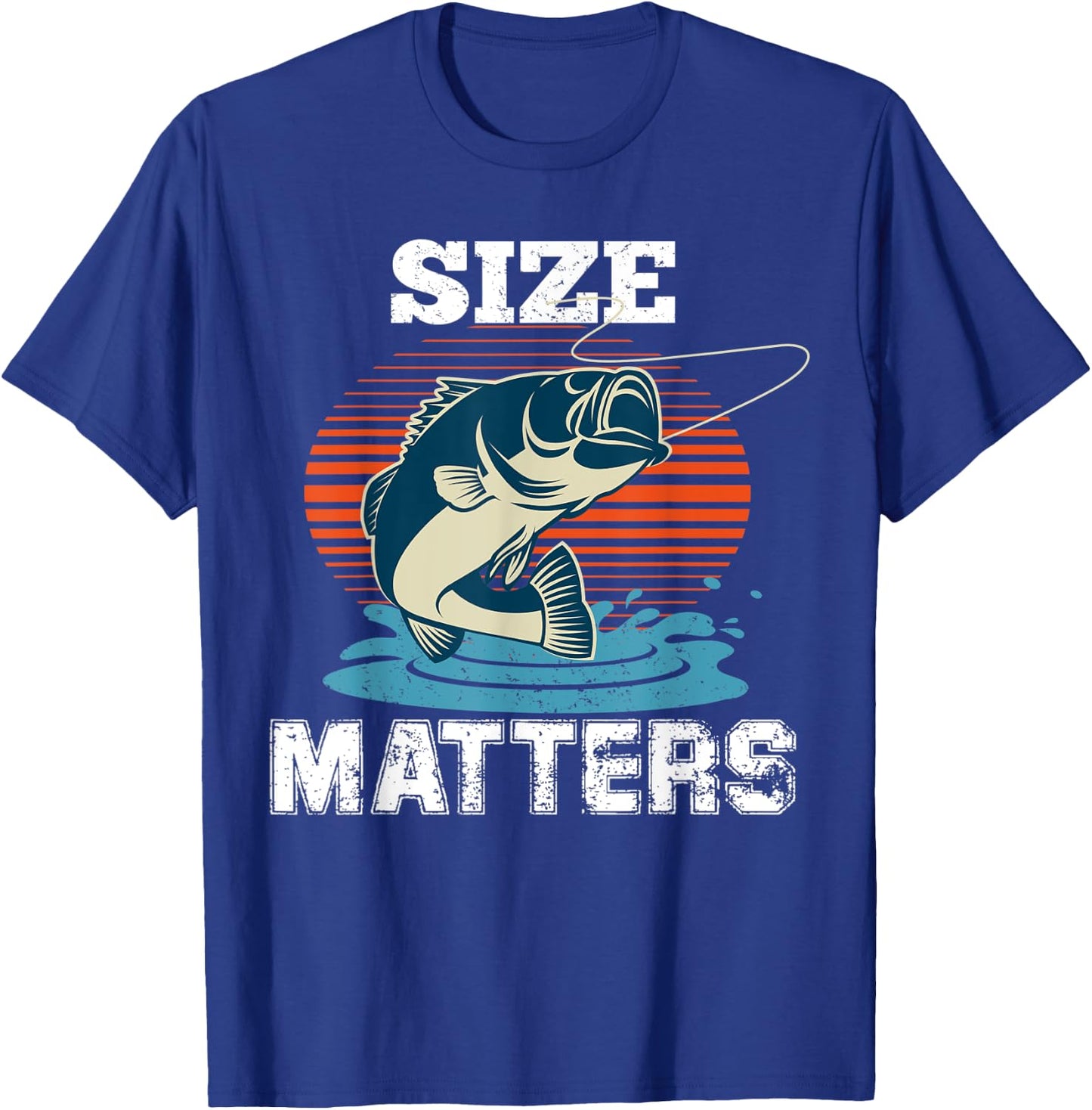 Size Matters Fishing T-Shirt - T-Shirt | Royal