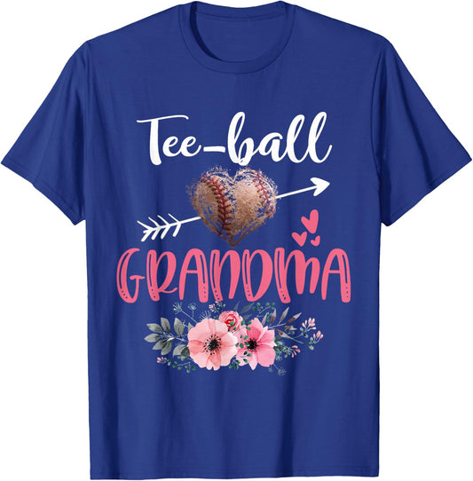 Ball Grandma Floral Funny Ball Heart Mother's Day T-Shirt - T-Shirt | Royal