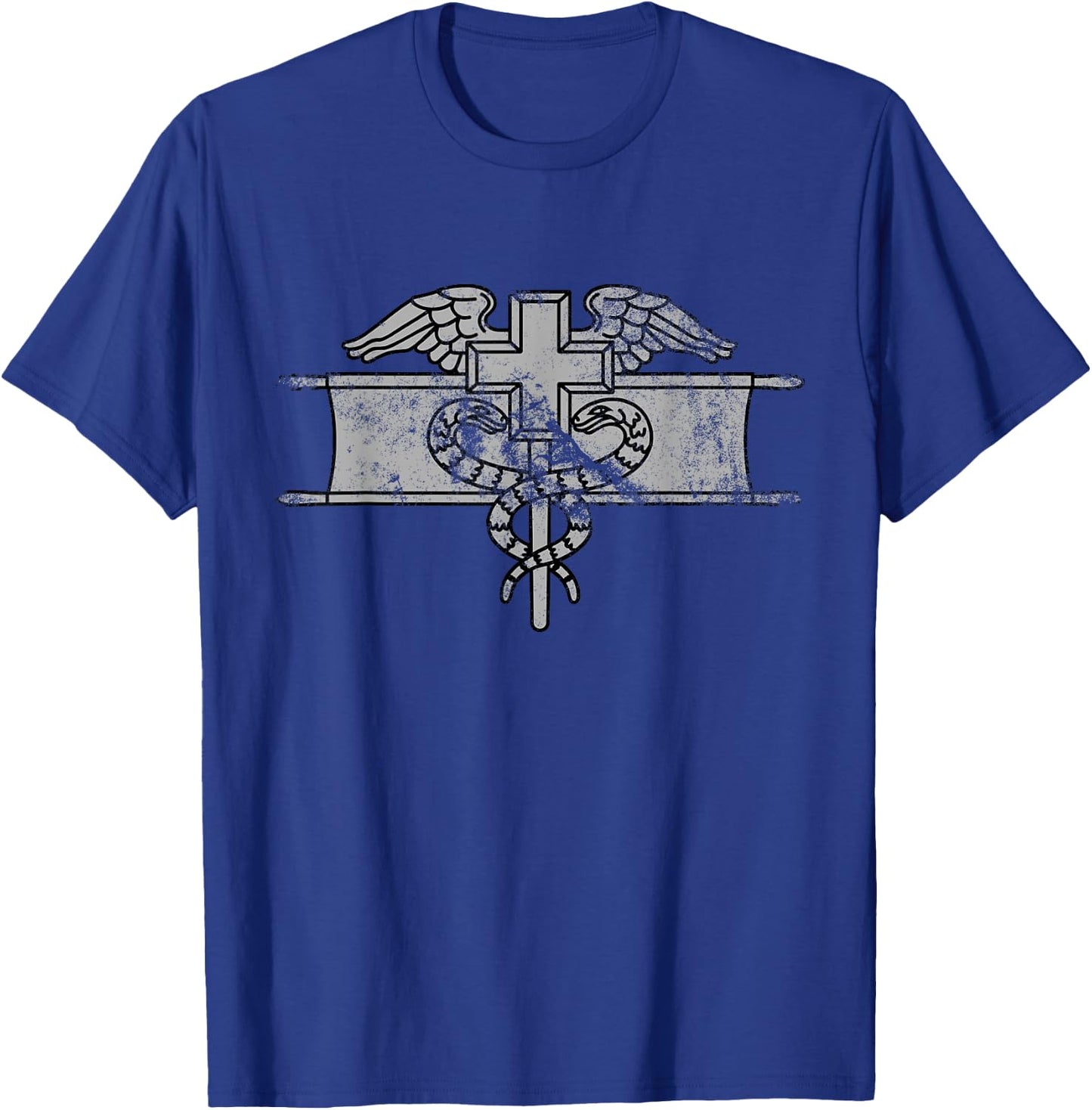 US Army Expert Field Medical Badge (EFMB) - 68W Vintage T-Shirt - T-Shirt | Royal