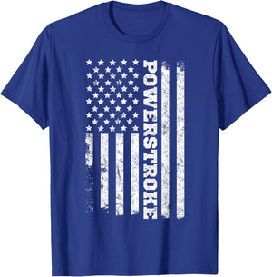 American Flag Powerstroke T-Shirt - T-Shirt | Royal